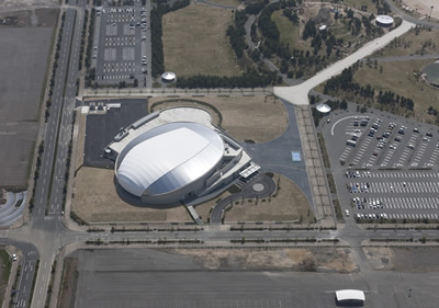 山口きらら博記念公園水泳プール上空イメージ写真