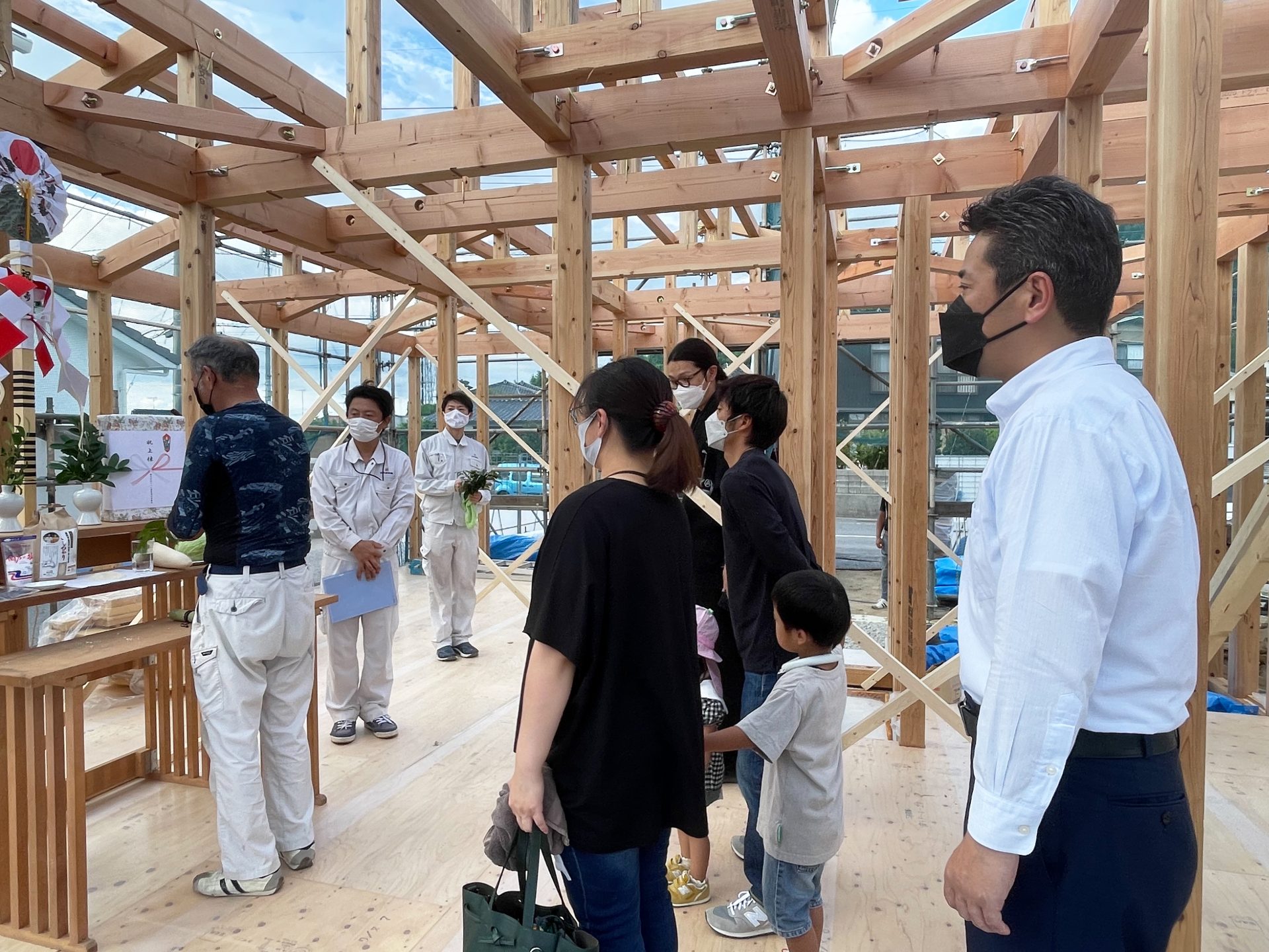 上棟式でした。